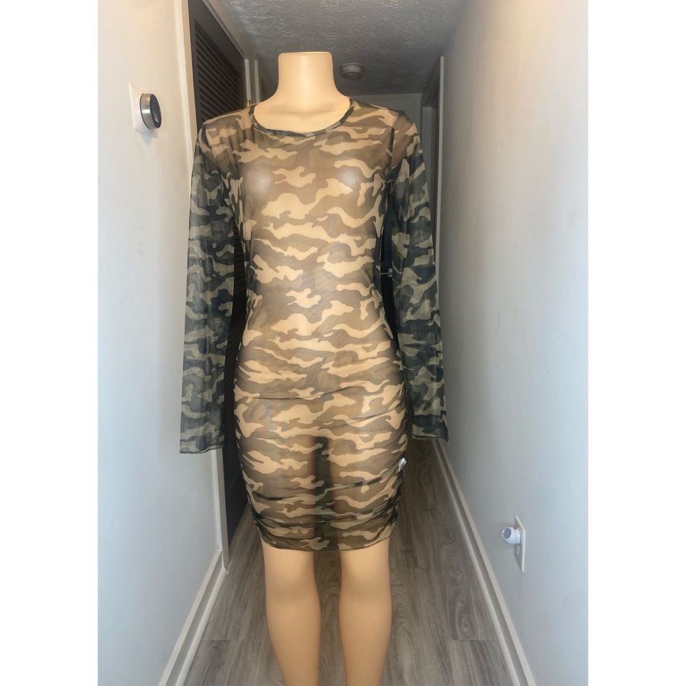 Bandage Bodycon sheer dress